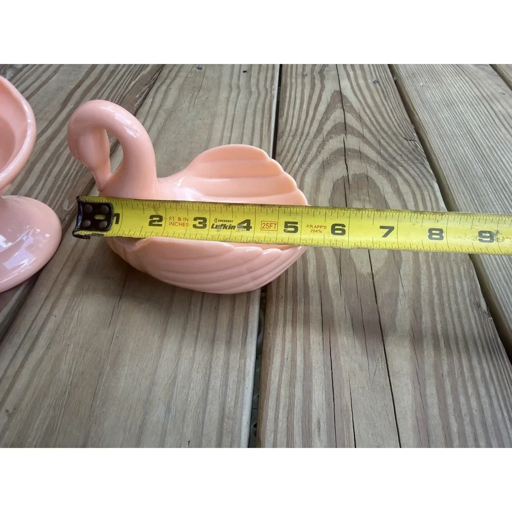 Vintage Peach Plastic Swan And Sink Soap Trinket Dish 1980s Cottage Farmhouse